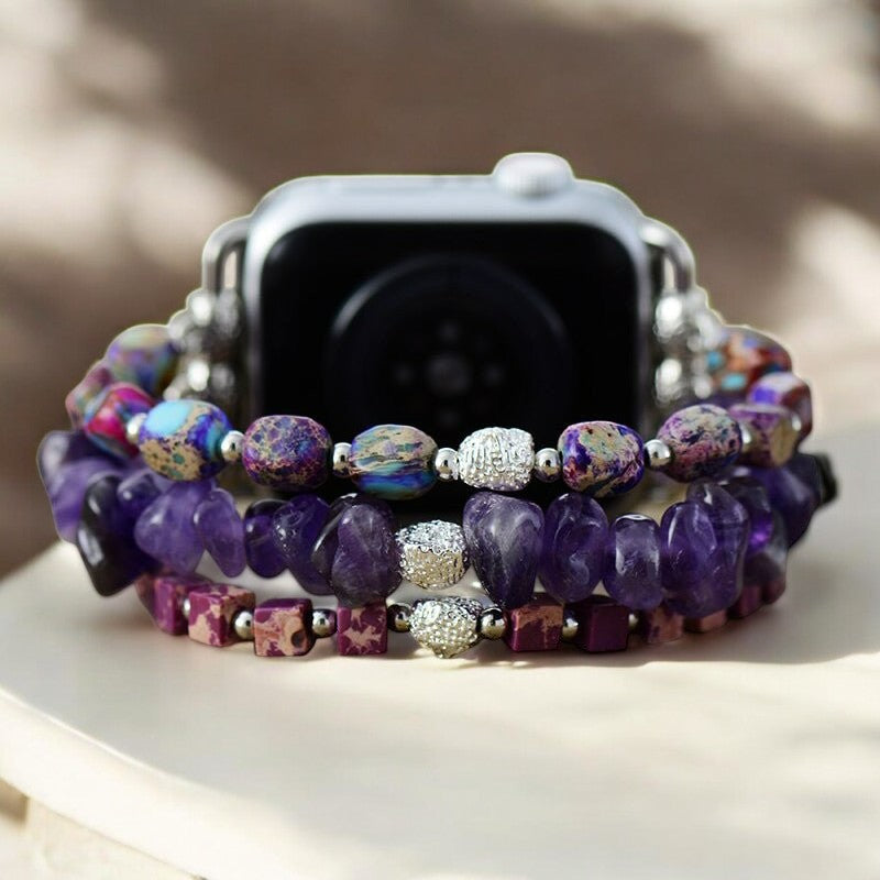 ロイヤルアメジストストレッチApple Watchストラップ
