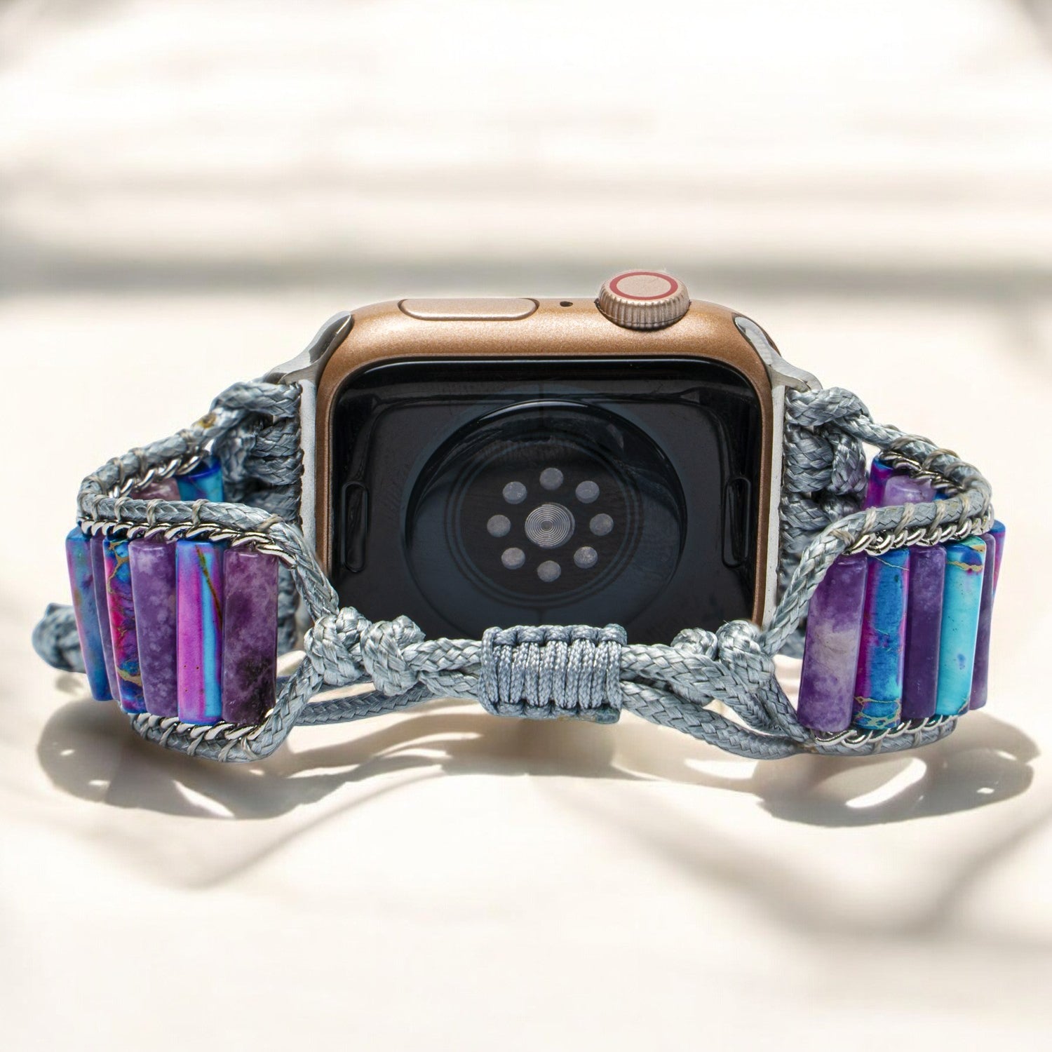 穏やかなインペリアルジャスパーのApple Watchストラップ