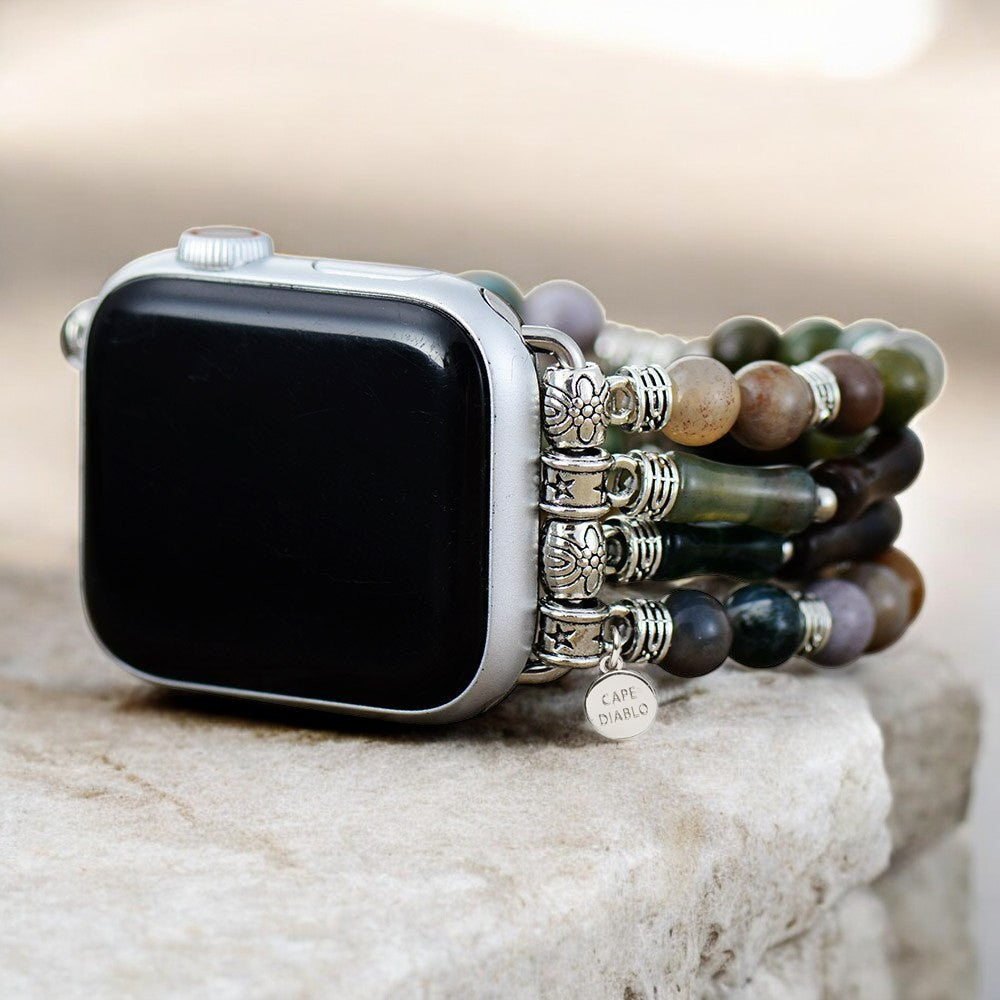 ヴィンテージアゲートストレッチApple Watchストラップ