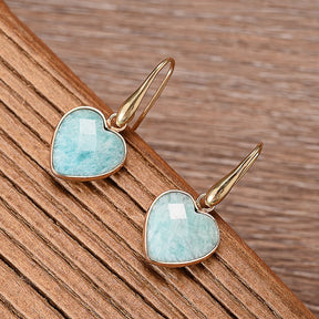 Amazonite Love Teardrop Earrings - Cape Diablo