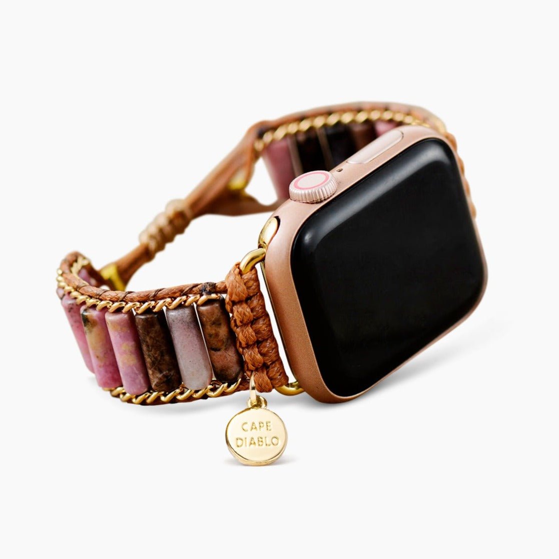 Blooming Rhodonite Apple Watch Strap - Cape Diablo