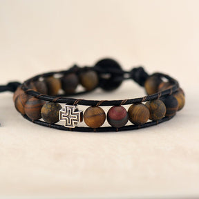 Cross Spirit Tiger Eye Bracelet - Cape Diablo