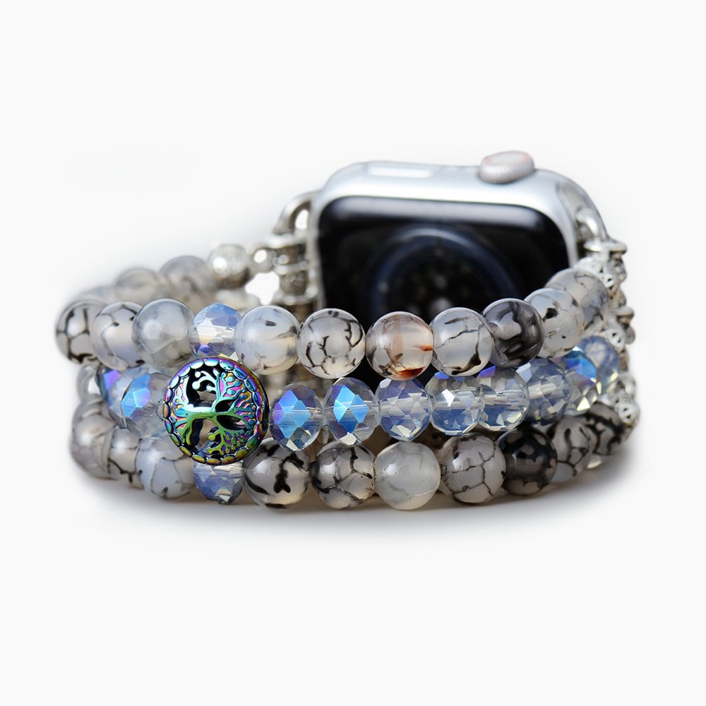 Labradorite Crystal Stretch Apple Watch Strap - Cape Diablo