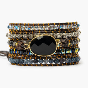 Onyx Moonlight Protection Wrap Bracelet - Cape Diablo